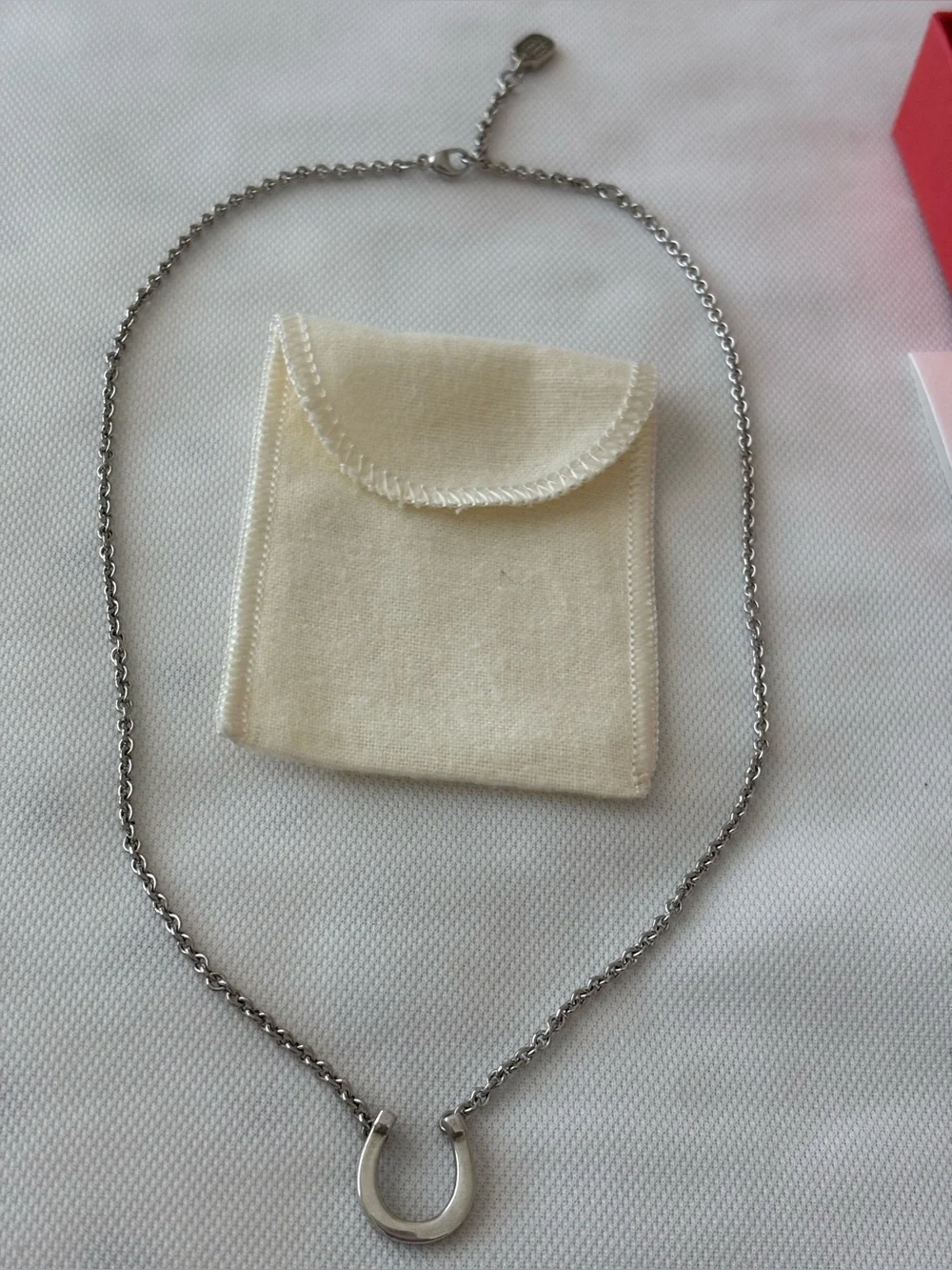 Retired James Avery Sterling Silver Horseshoe Necklace